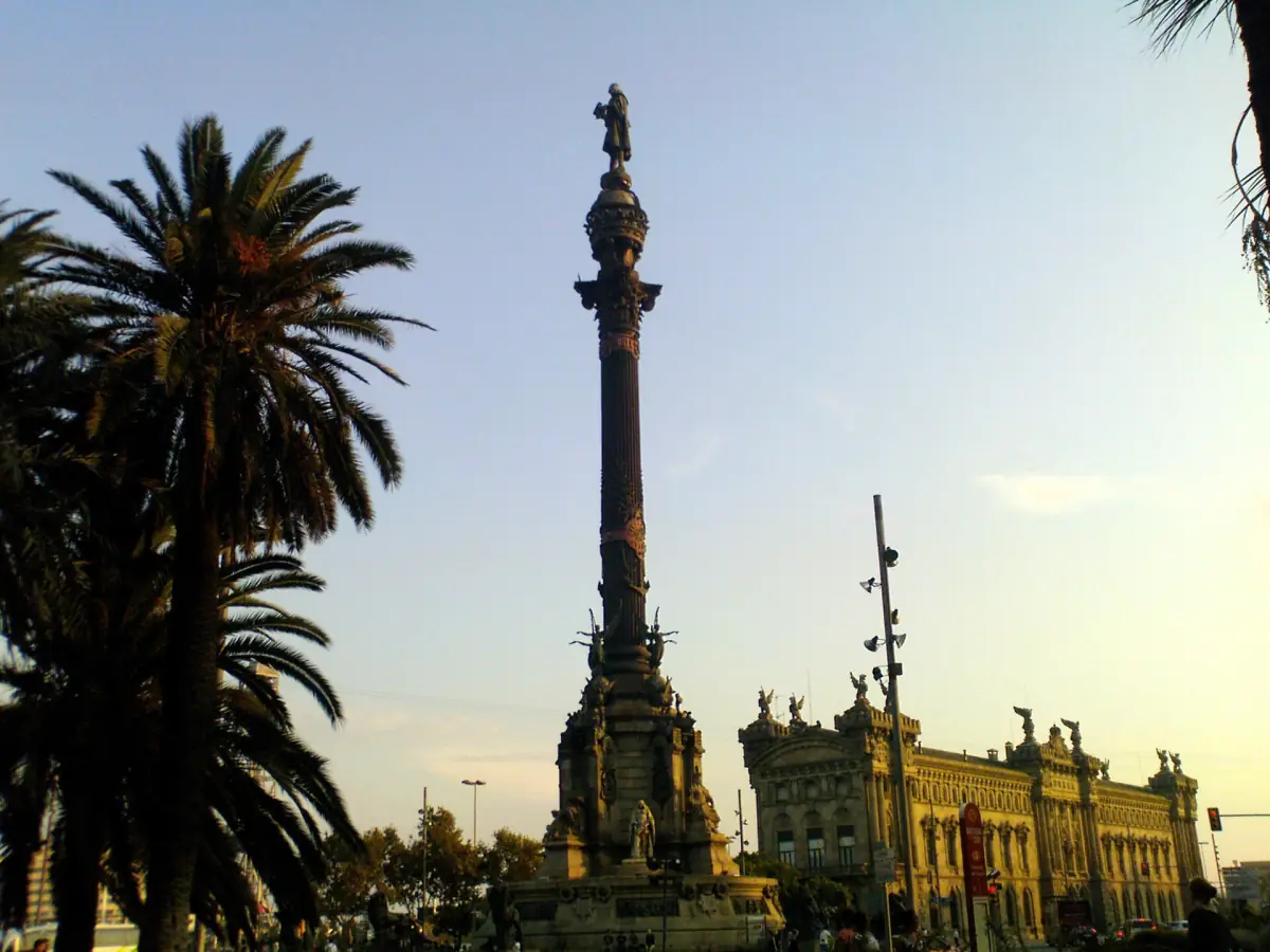 The Columbus Monument at the foot of La Rambla