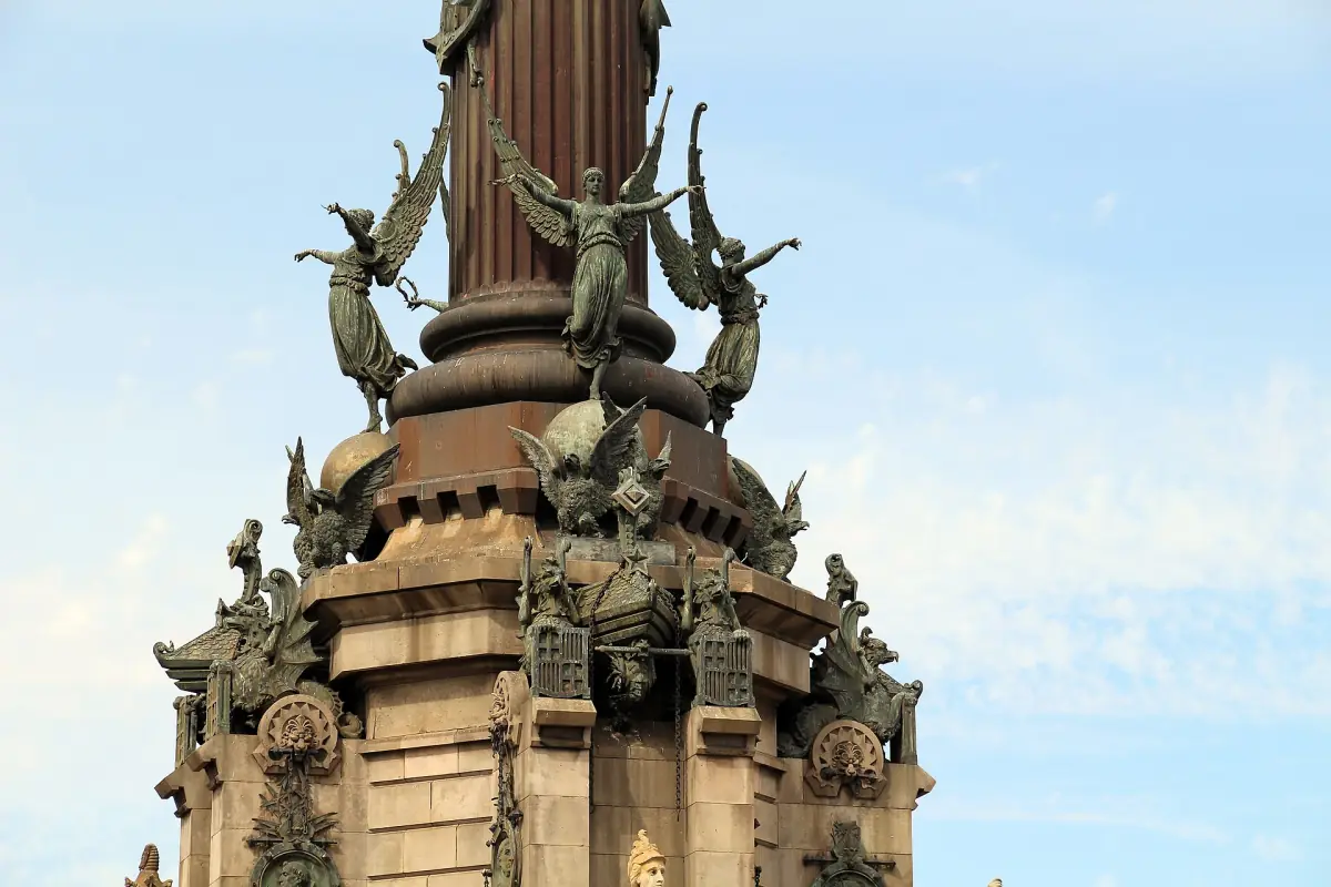 The base of the Columbus Monument