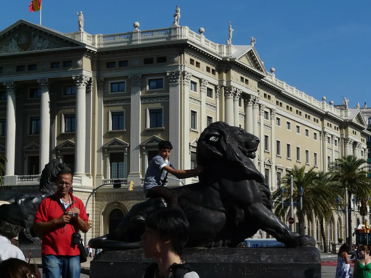 A lion at the Columbus Monument