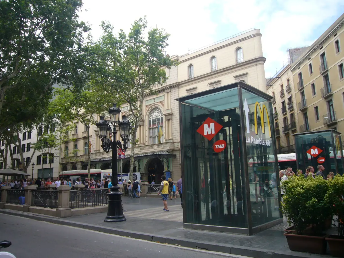 The Liceu metro entrance on La Rambla