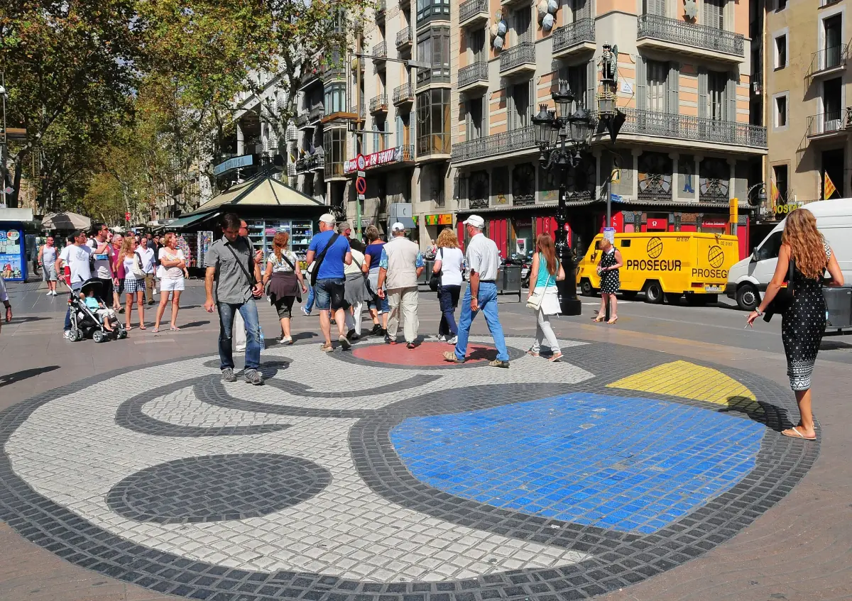 Joan Miró's mosaic on the Pla de l'Os