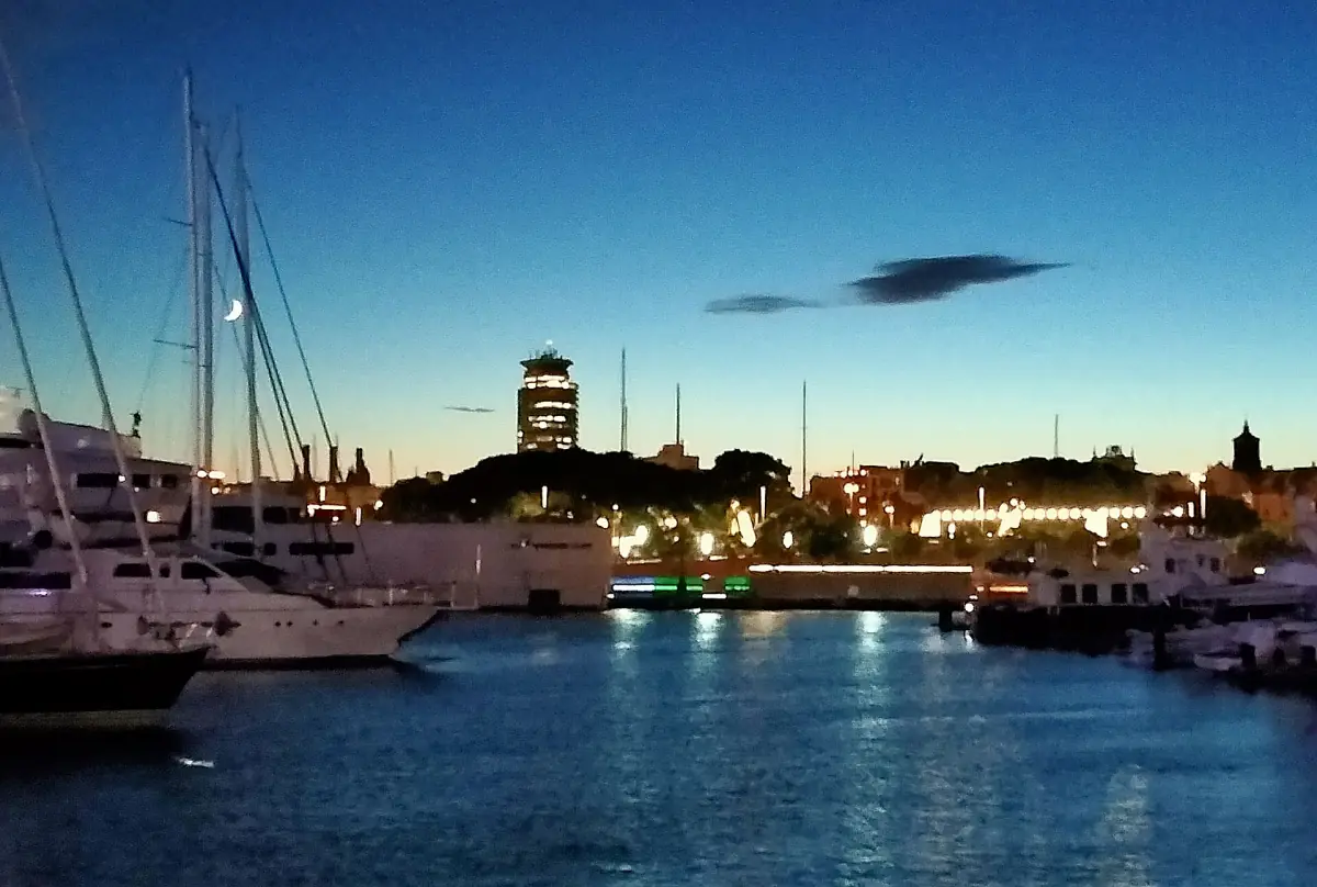 Port Vell at dusk